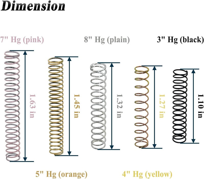 Zeiboat 20 PCS 1464 Carburetor Step Up Springs, Five Lengths - Image 2